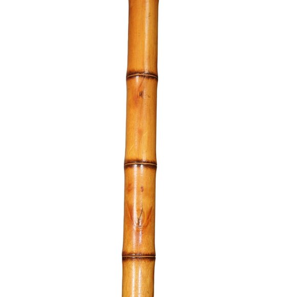 Brown Wood Cane with Intricate Carving and Detail - Picture 4 of 8